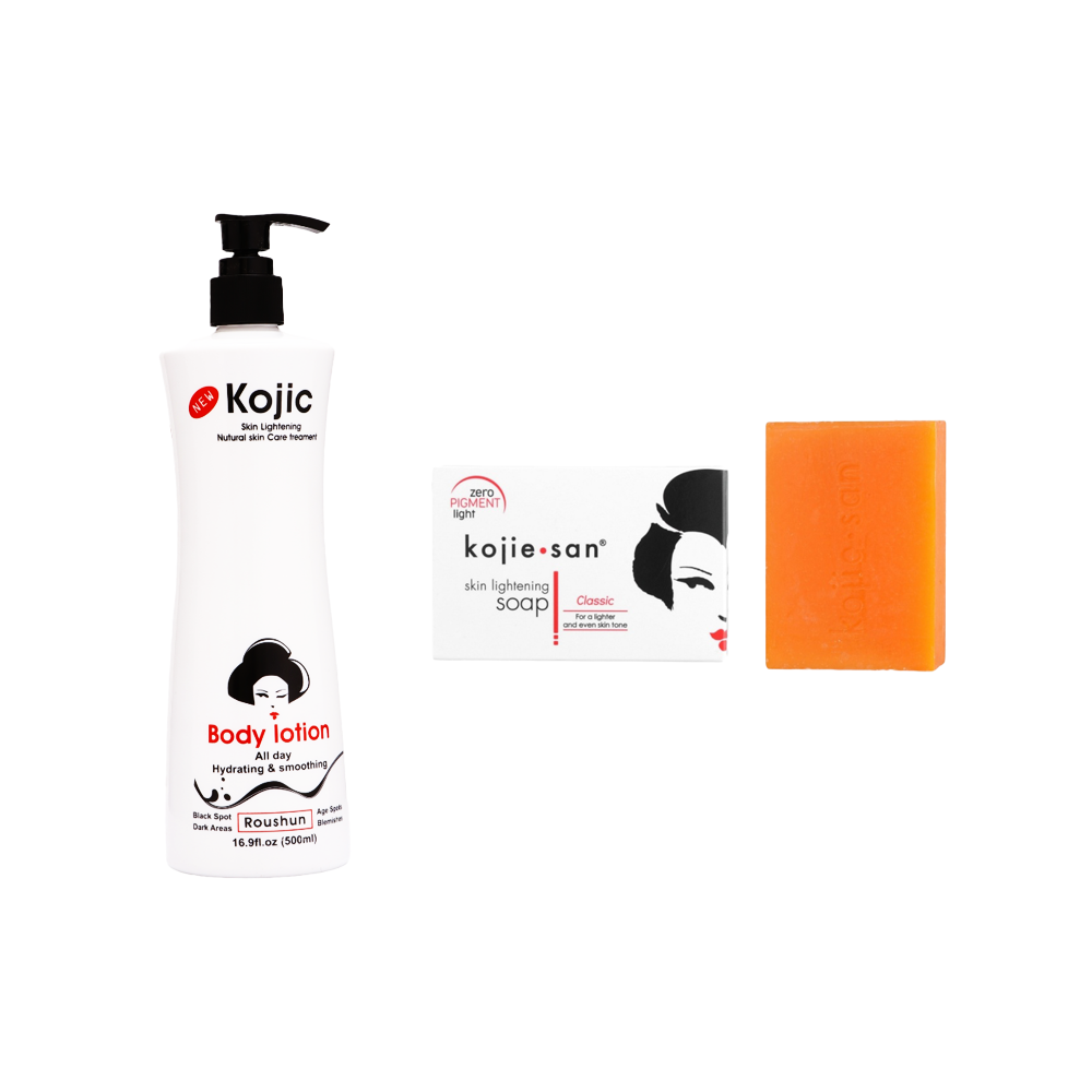 باكج تفتيح الجسم مكون من صابون كوجي سان و لوشن كوجيك 500 مل 