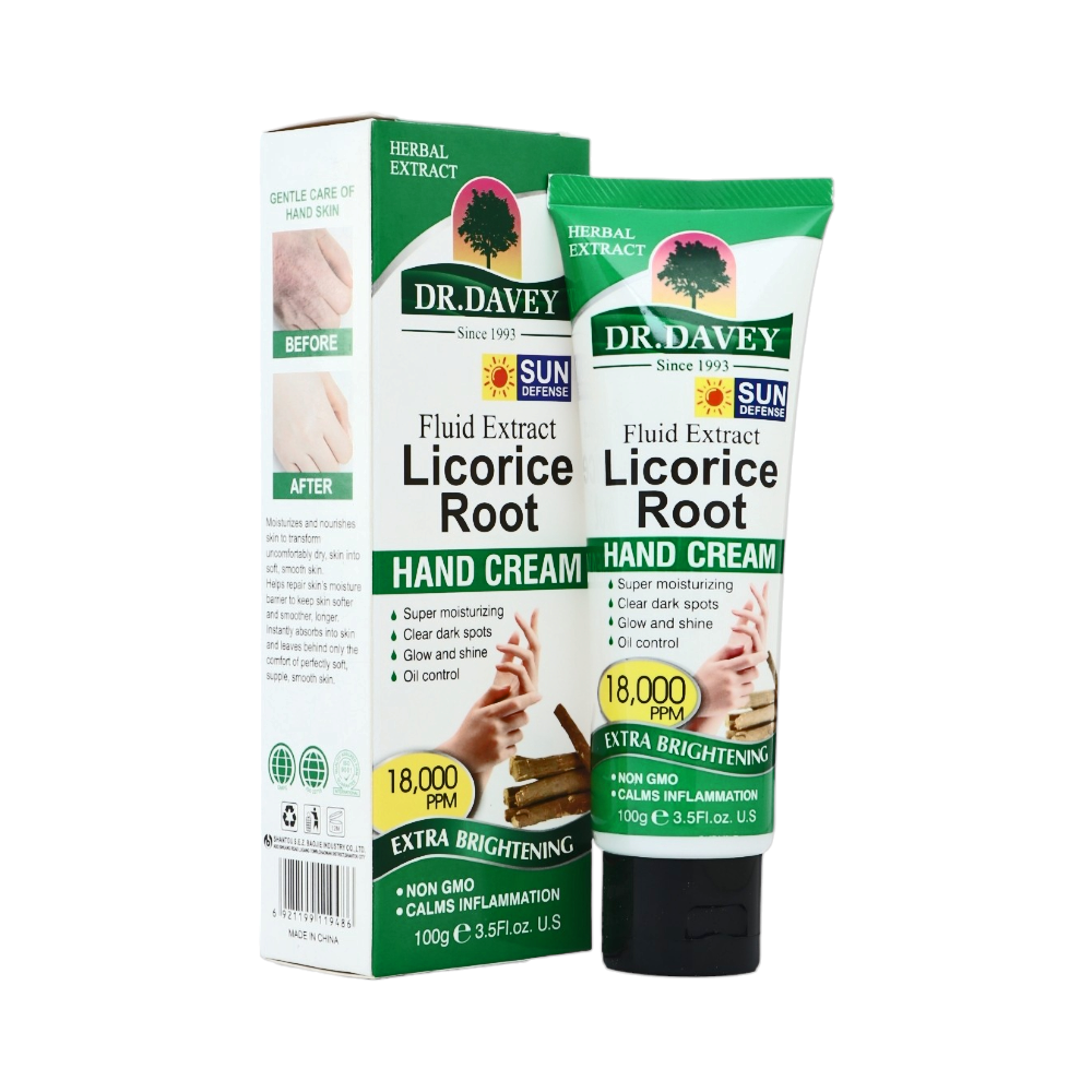 دكتور ديفي  كريم ترطيب و تفتيح اليدين بخلاصة جذور عرق السوس - 100 جم