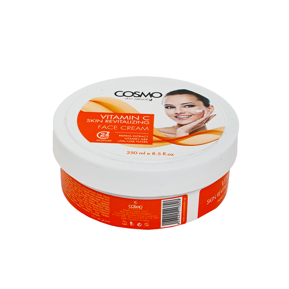 كوزمو كريم وجه بفيتامين سي لتجديد البشرة -  250 مل 