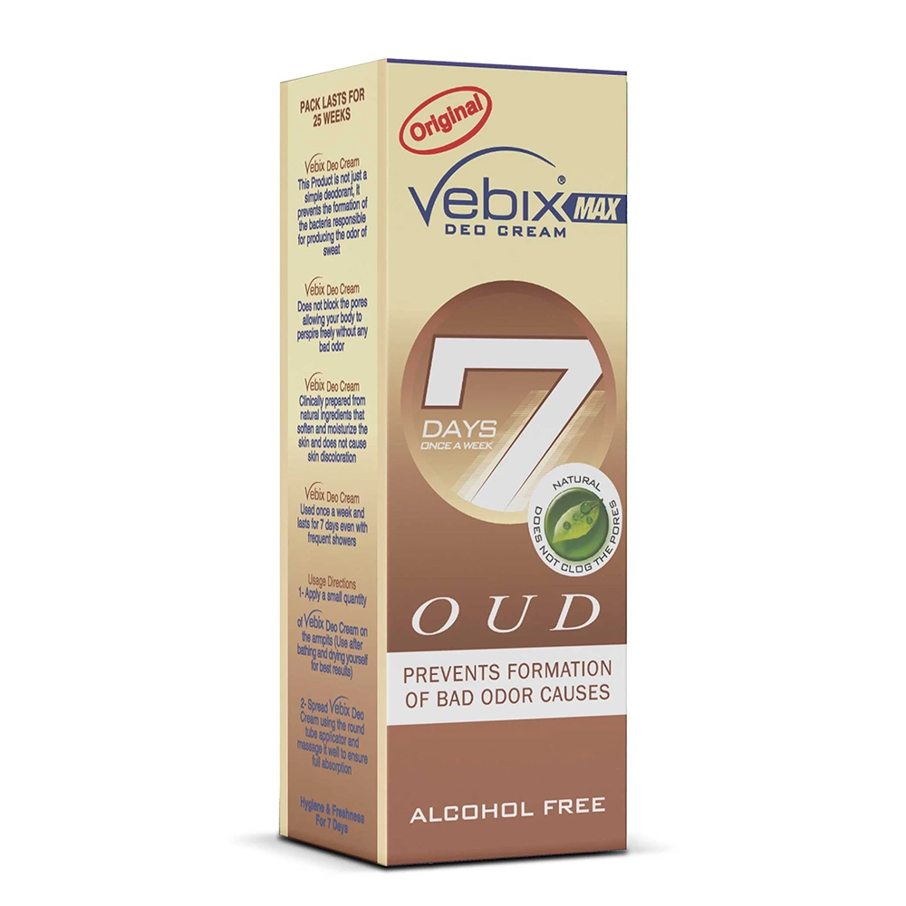 فيبكس ماكس ديو كريم مزيل عرق برائحة العود للجنسين - 25 مل