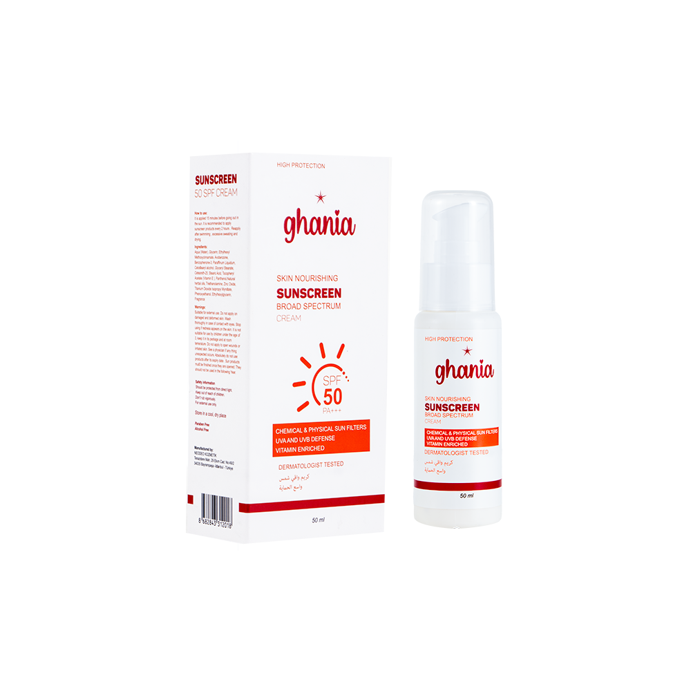 غانيا كريم واقي شمس طبيعي بعامل حماية PA+++50  واسع الطيف - 50 مل 