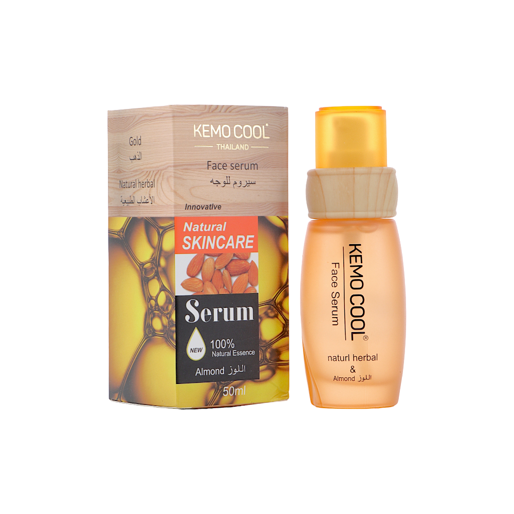 كيمو كول سيروم زذاذ الذهب والاعشاب الطبيعية باللوز للعناية بالوجه - 50 مل 