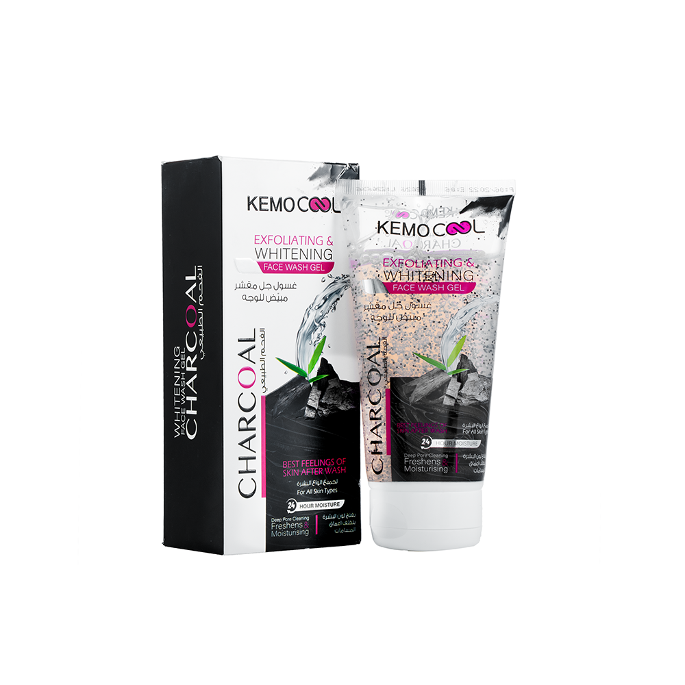 كيمو كول جل غسول الوجه المقشر والمبيض بالفحم - 150 مل 