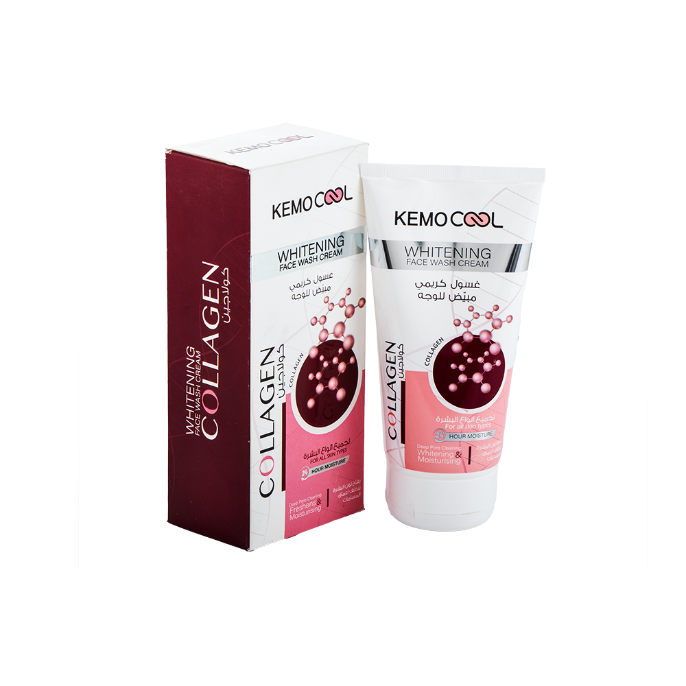 كيمو كول غسول كريمي مبيض للوجه بالكولاجين - 150 مل 