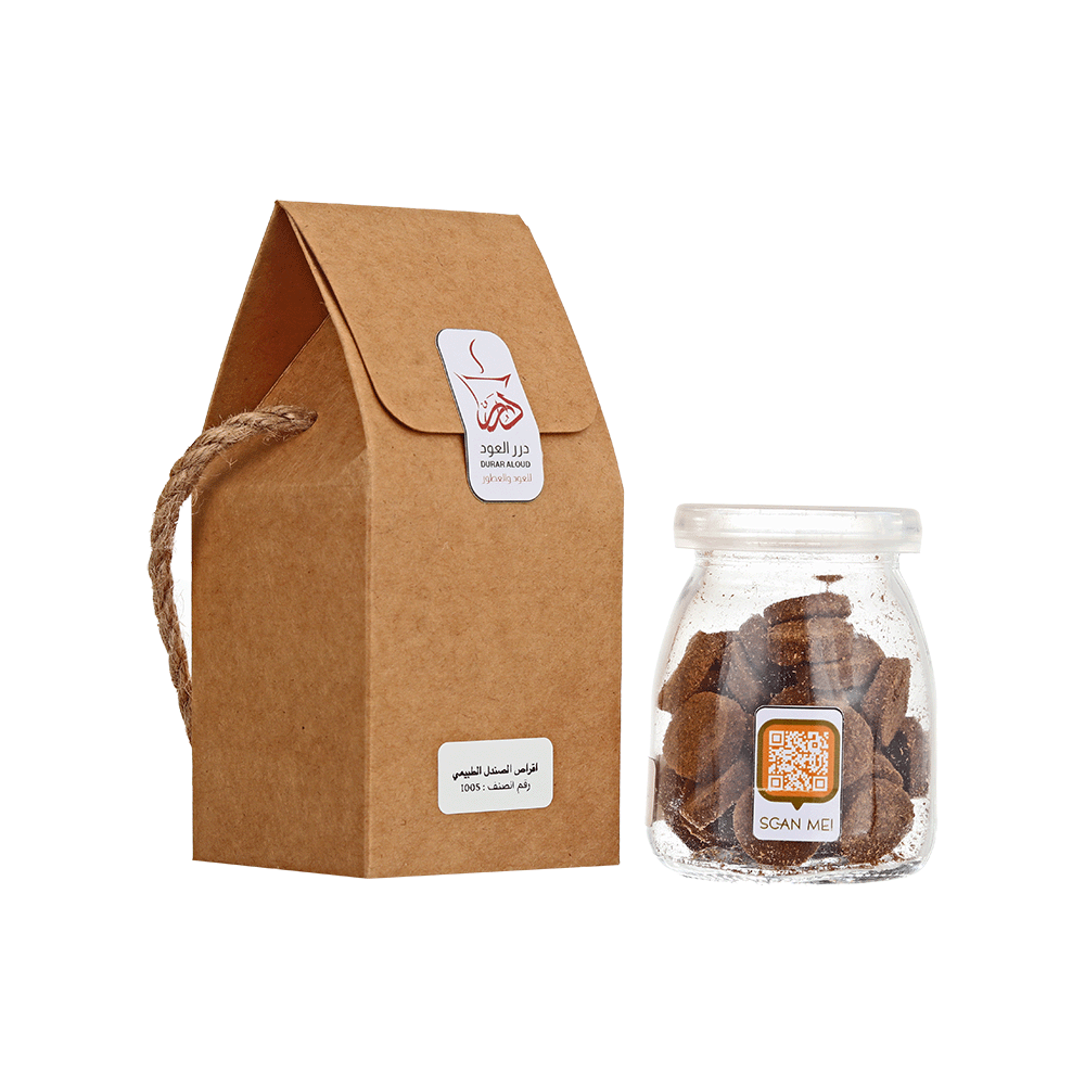 درر العود بخور أقراص برائحة خشب الصندل الطبيعي -  40 قرص 