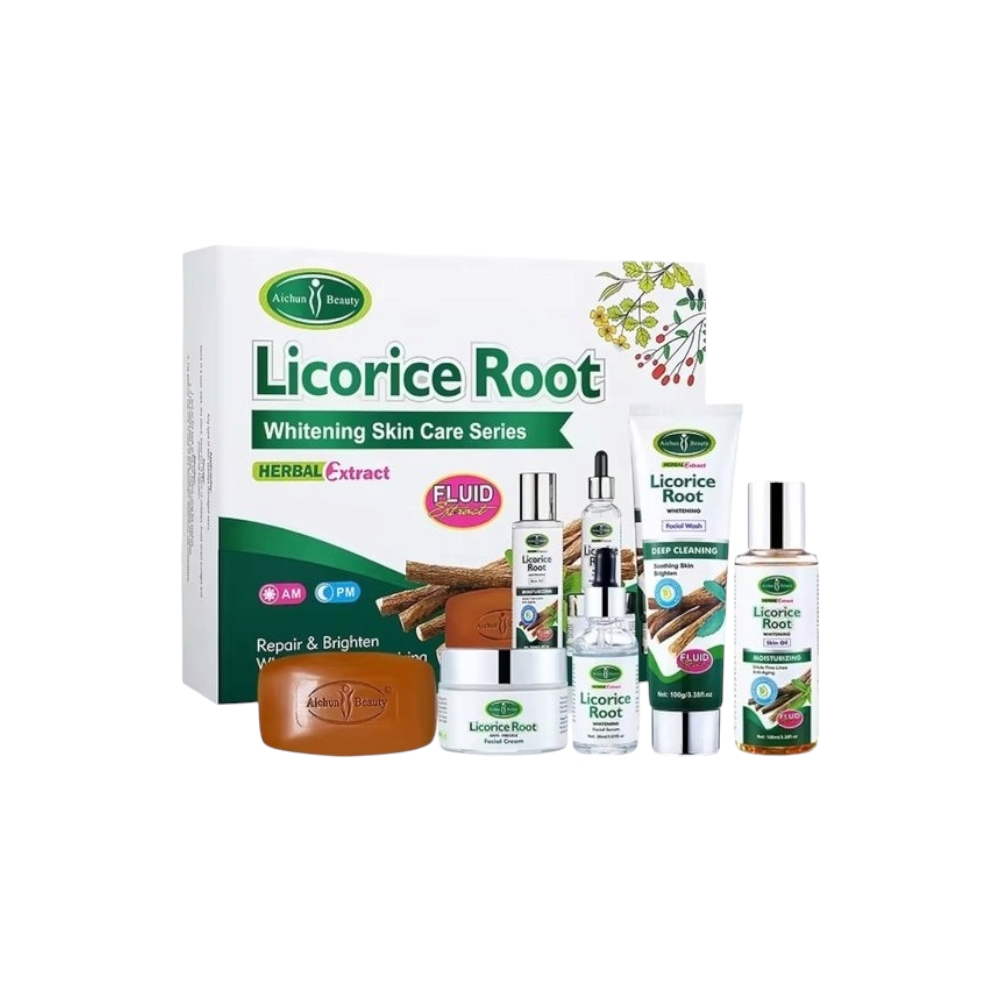 أيتشوان بيوتي طقم العناية بالبشرة بجذر عرق السوس - 5 قطع