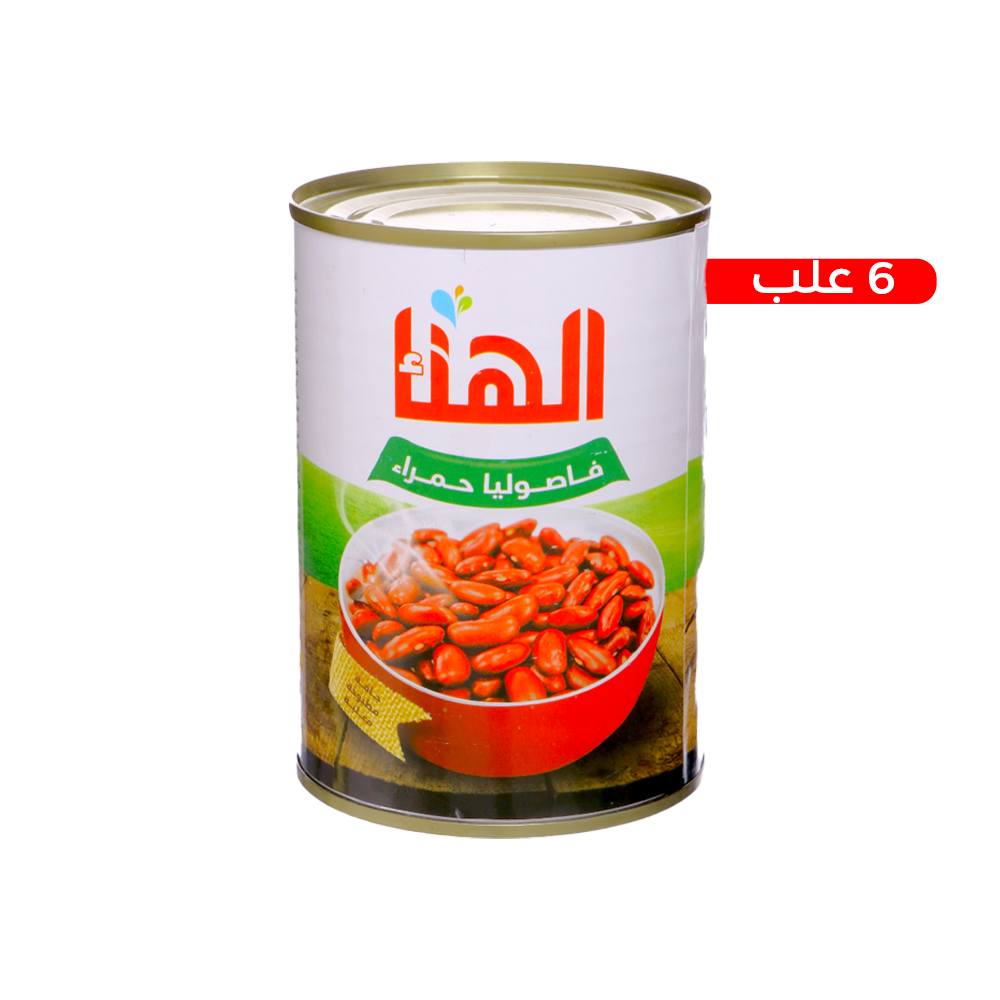الهناء فاصوليا حمراء معلبة 400 جم * 6 عُلب 