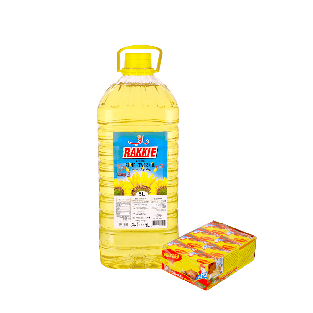 باكج مكعبات مرقة ماجي 24 مكعب * 2 مكعب + زيت دوار الشمس  5 لتر 