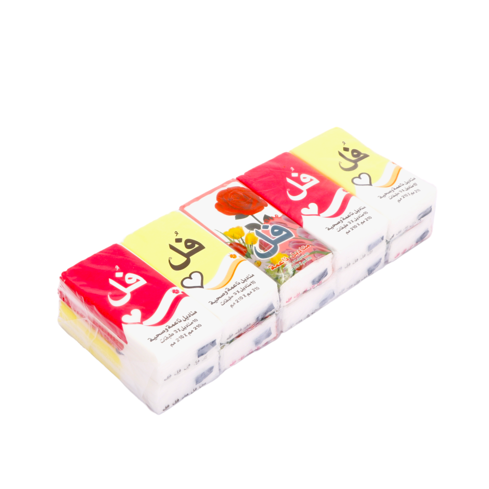 مجموعه مناديل فل جيب عبوة 18*10كيس