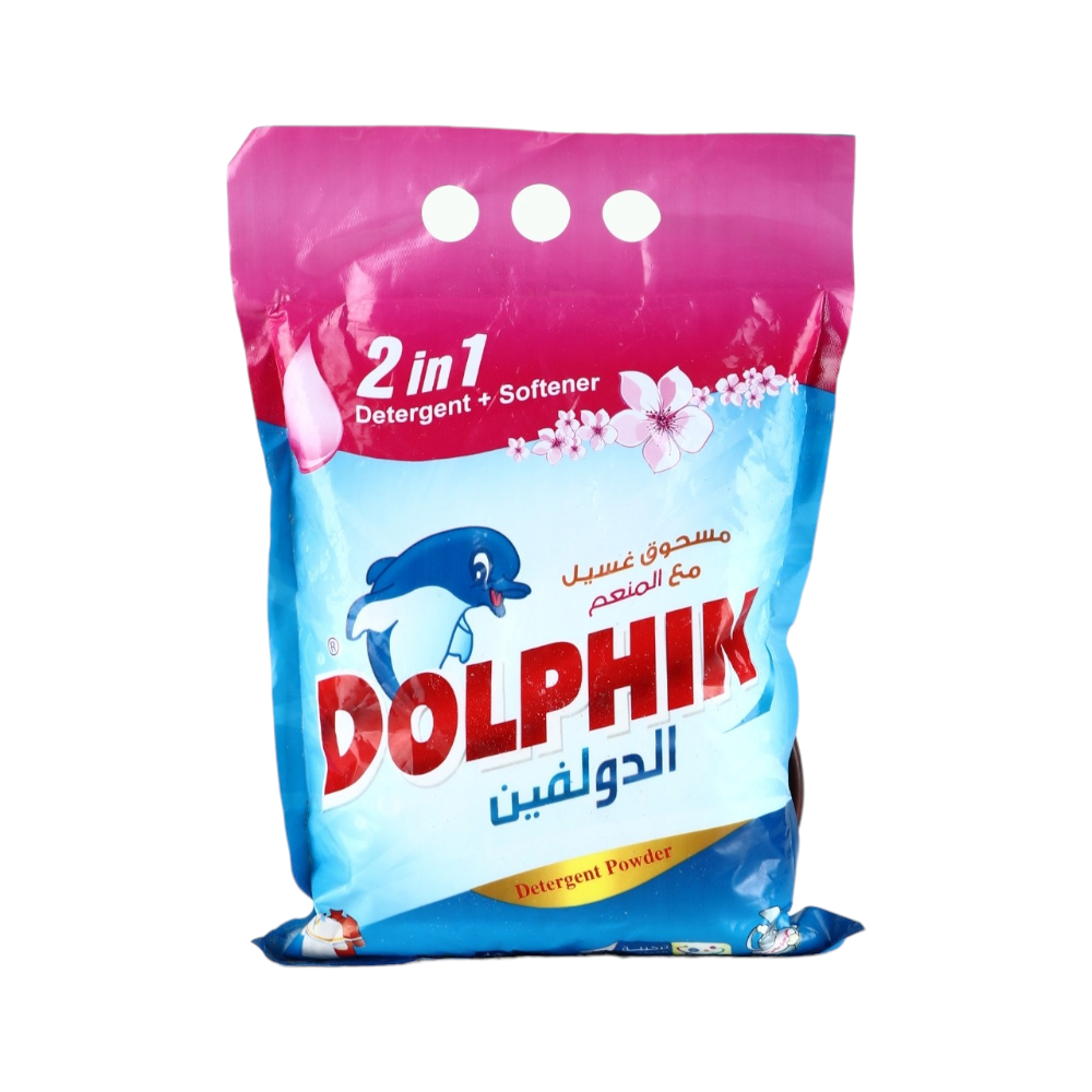الدولفين 2*1 مسحوق غسيل ملابس مع المنعم - 500 جم