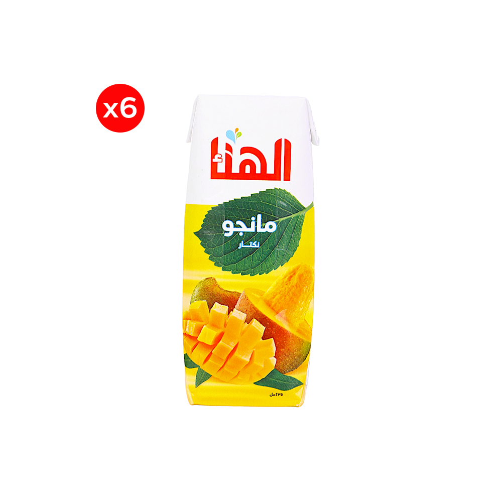 الهناء عصير نكتار بنكهة المانجو 235 مل - 6 حبات 