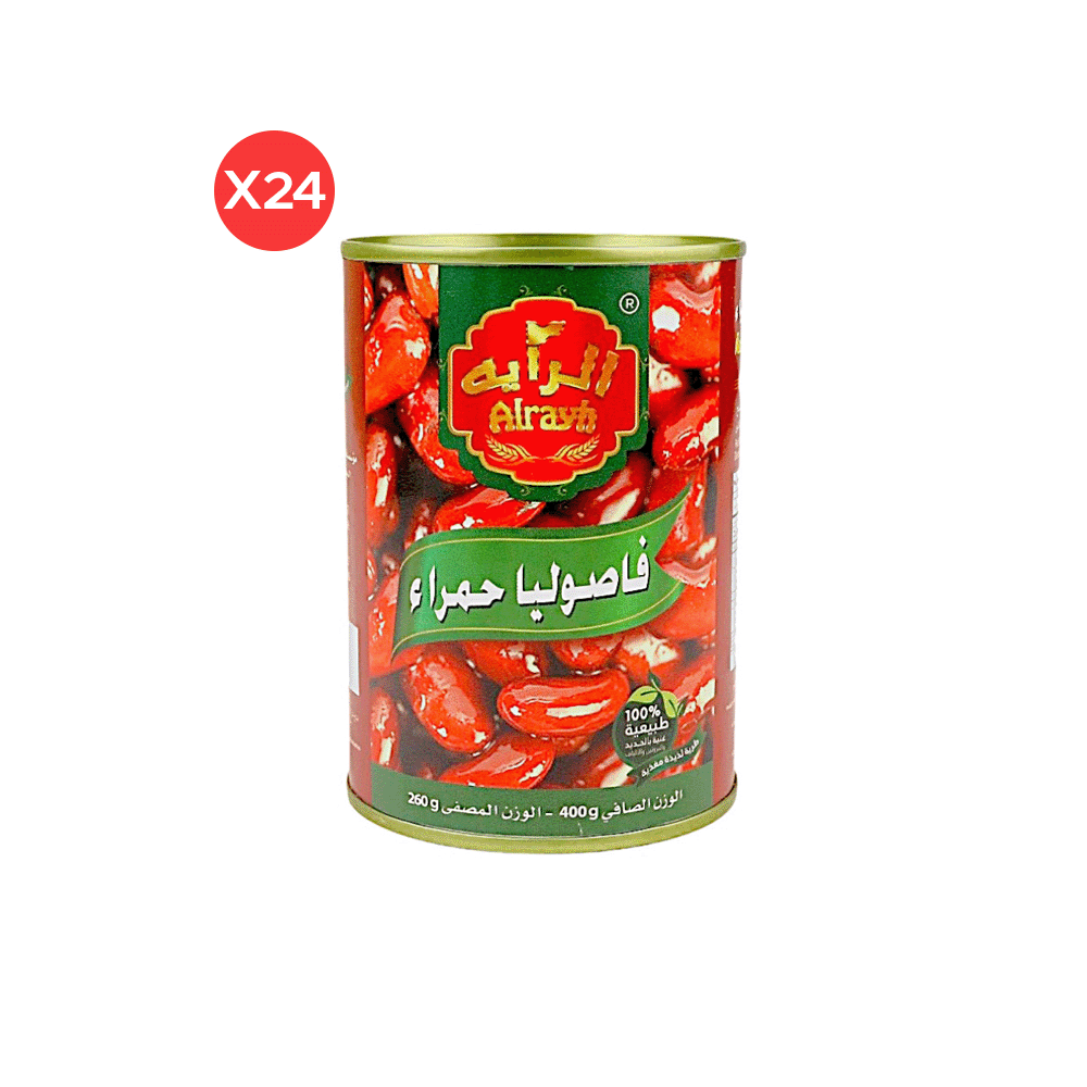 الراية فاصوليا حمراء طبيعية 400 جم - 24 قطعة