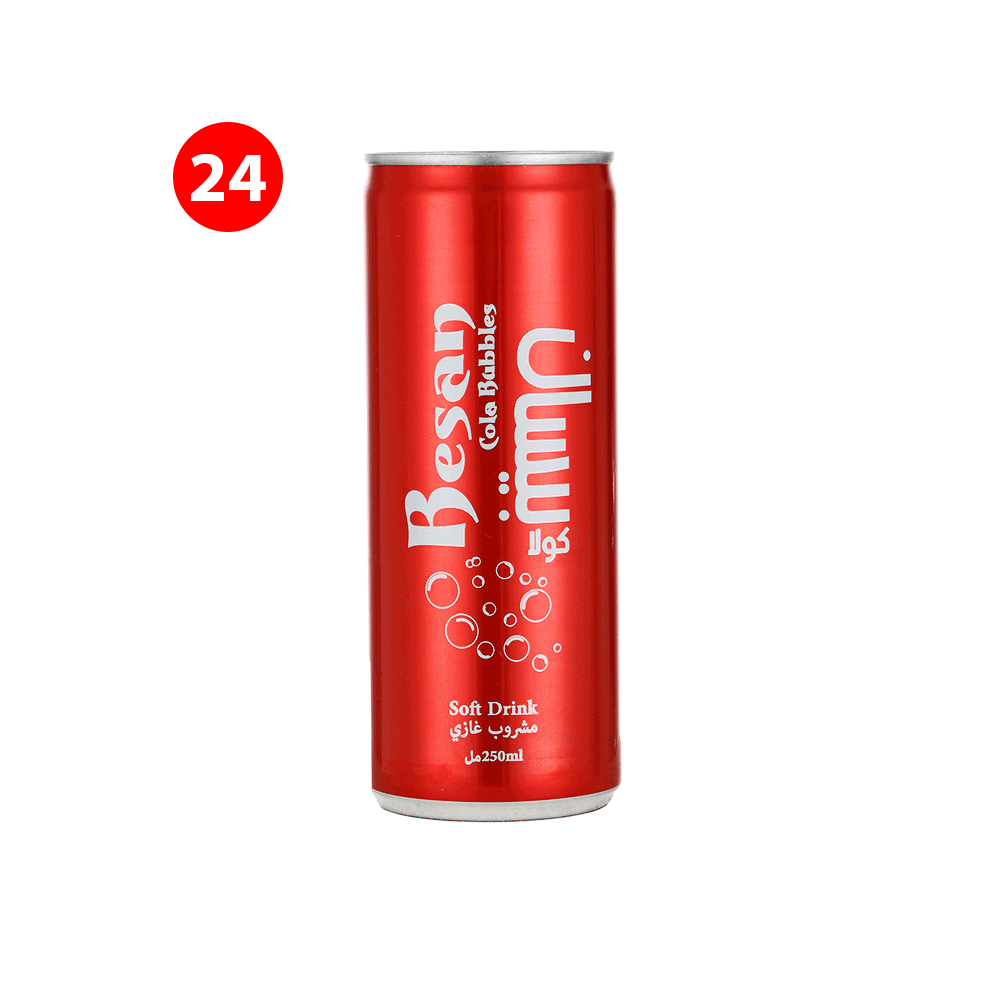 بيسان كرتون مشروب غازي بنكهة الكولا 250 مل  -  24 علبة 