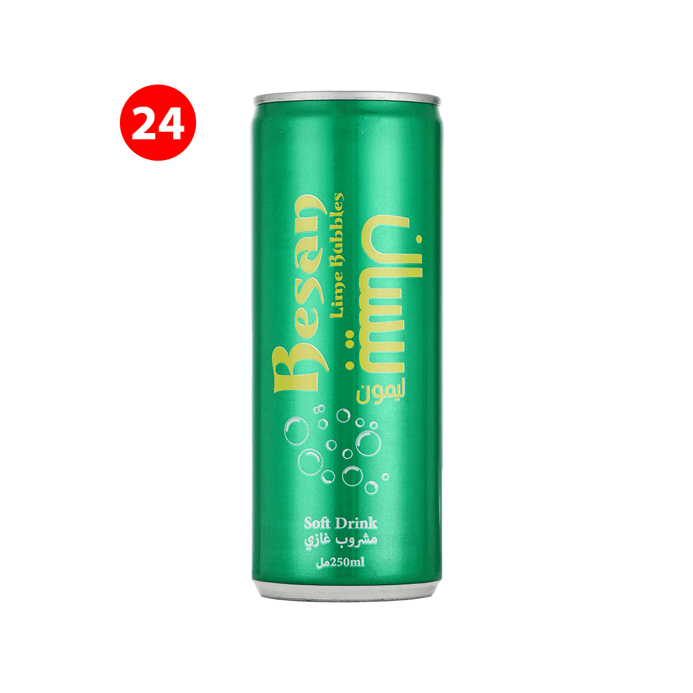 بيسان كرتون مشروب غازي بنكهة الليمون 250 مل  -  24 علبة 