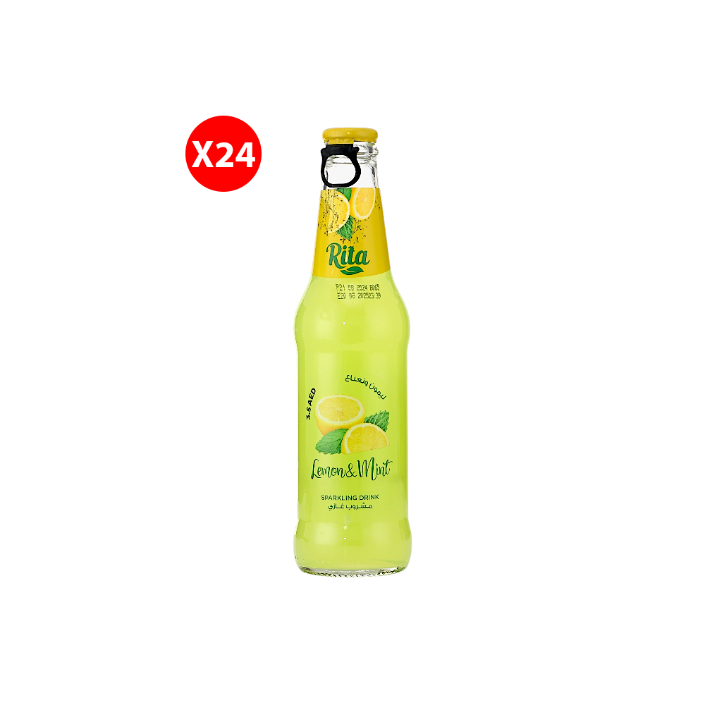 ريتا مشروب غازي ليمون ونعناع 275 مل - 24 قطعة