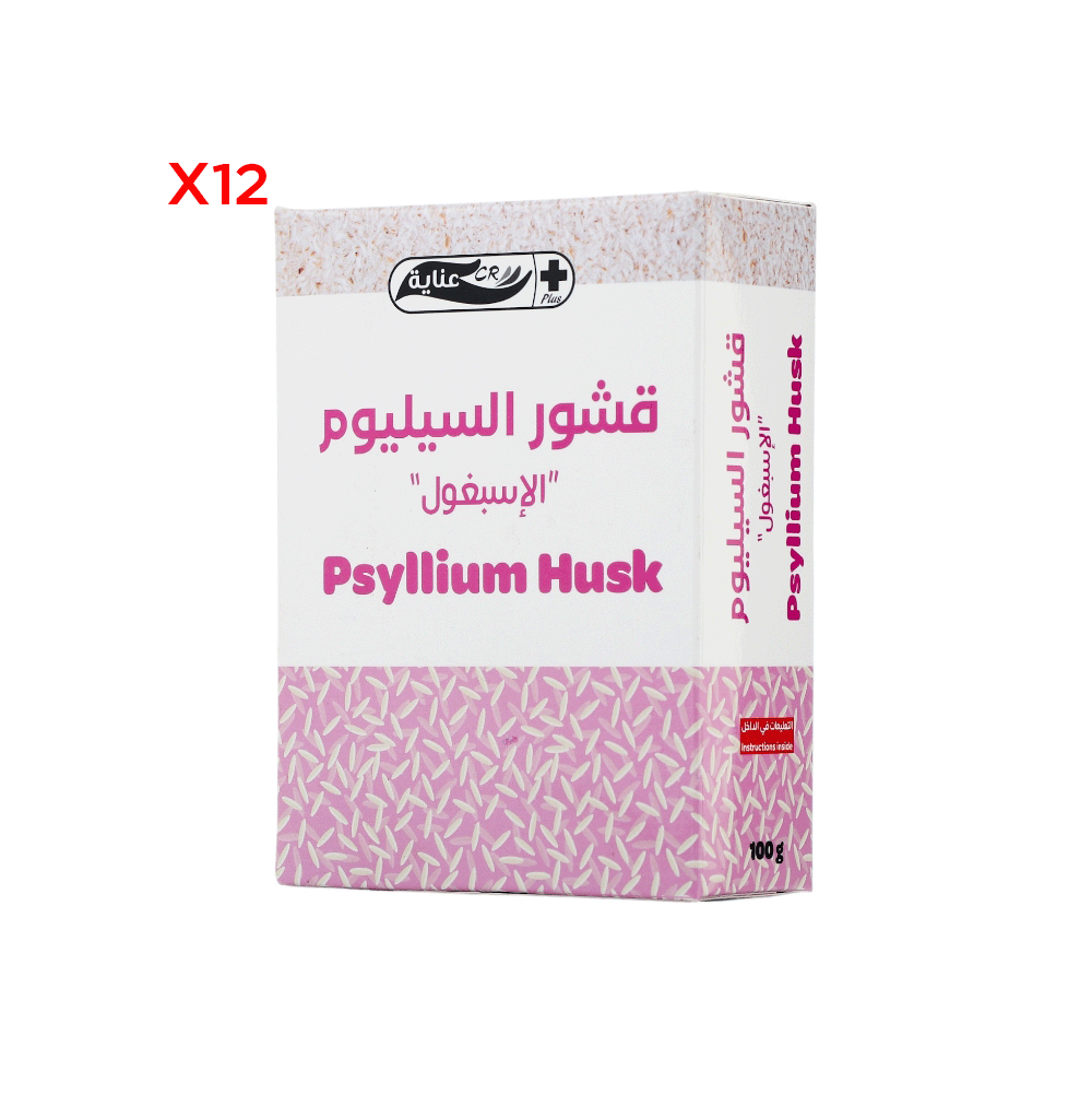 عناية بلس قشور السيليوم 100 جم - 12 عبوة