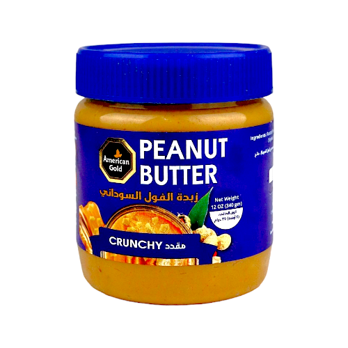 أمريكان جولد زبدة الفول السوداني خشن - 340 جم