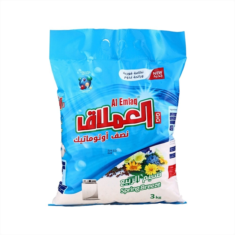 العملاق نصف أوتوماتيك مسحوق غسيل الملابس برائحة نسيم الربيع - 3 كجم