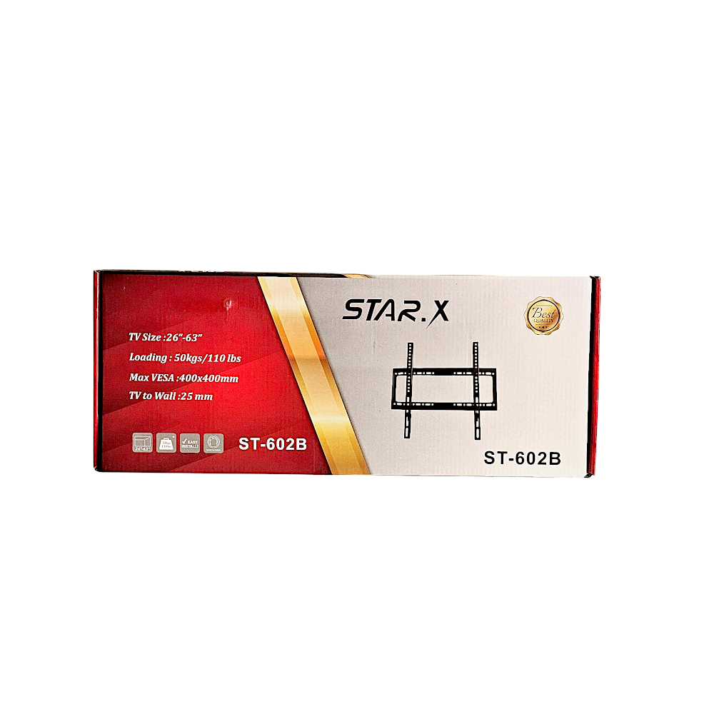 ستار اكس حامل تلفزيون جداري موديل ST-602B - أسود
