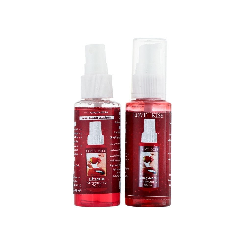 لوف كيس معطر للشعر والجسم بنكهة الفراولة قطعتان - 50 مل