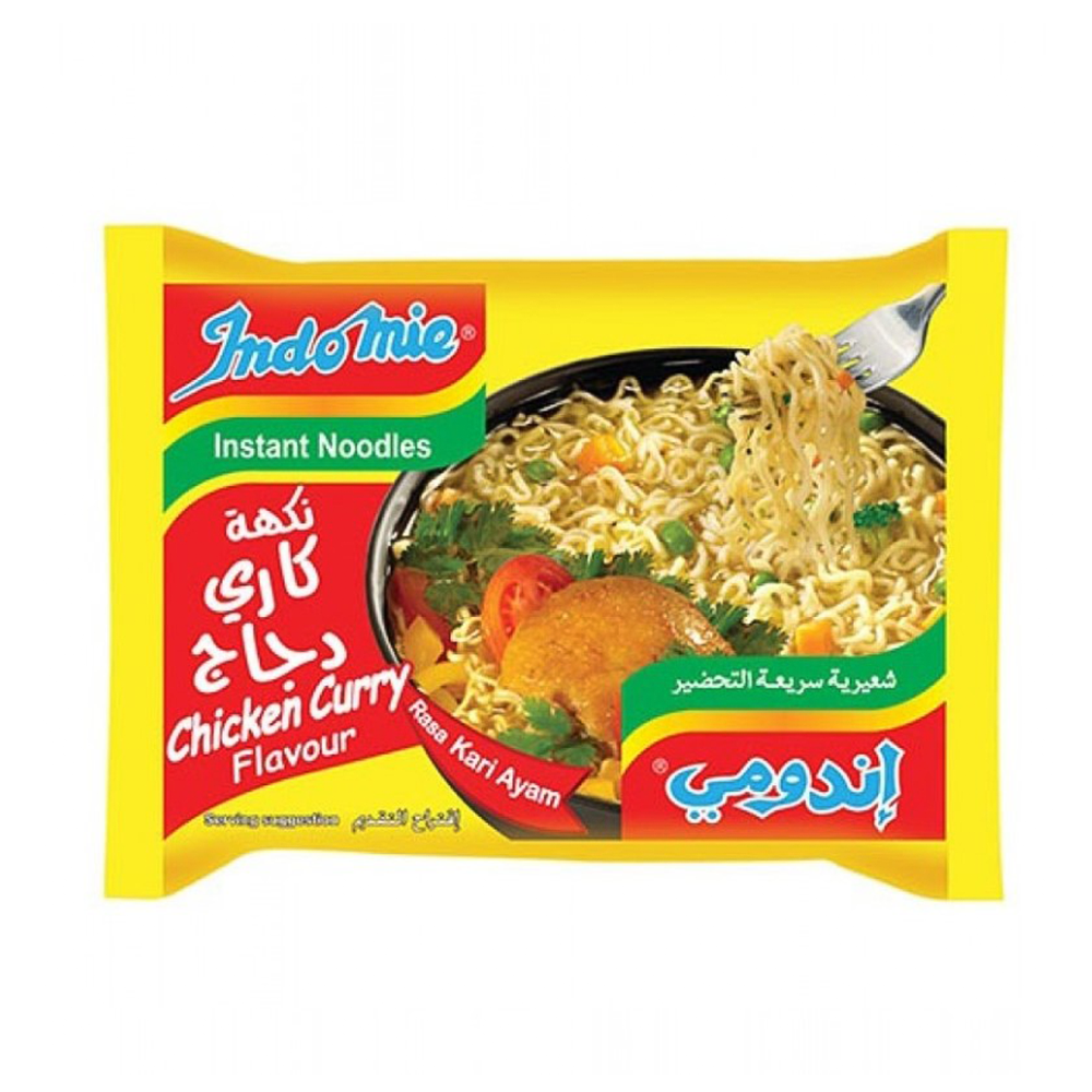 إندومي شعيرية سريعة التحضير بنكهة كاري الدجاج - 75 جم 