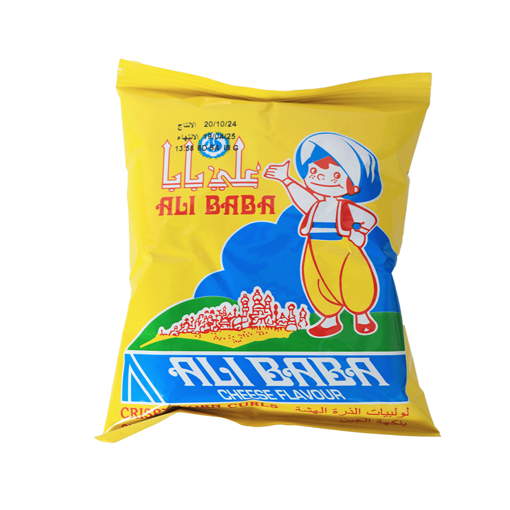 علي بابا لولوبيات الذرة بنكهة الجبن- 12جم
